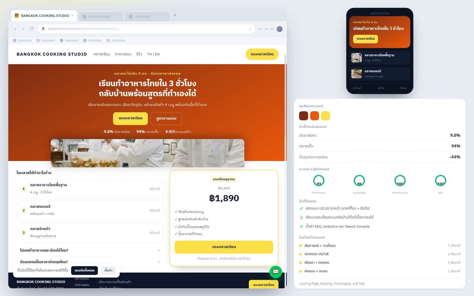 คอร์สสอนทำอาหาร ขายคลาสออนไลน์เต็มทุกรอบ